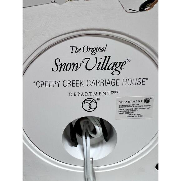 Dept 56 Snow Village Halloween Creepy Creek Carriage House Light & Movement WOB - Picture 9 of 12
